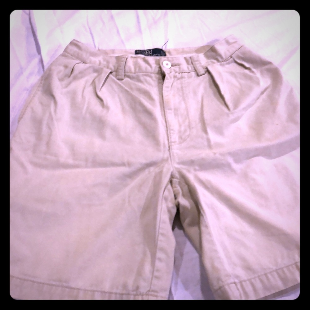 Boys polo beige shorts